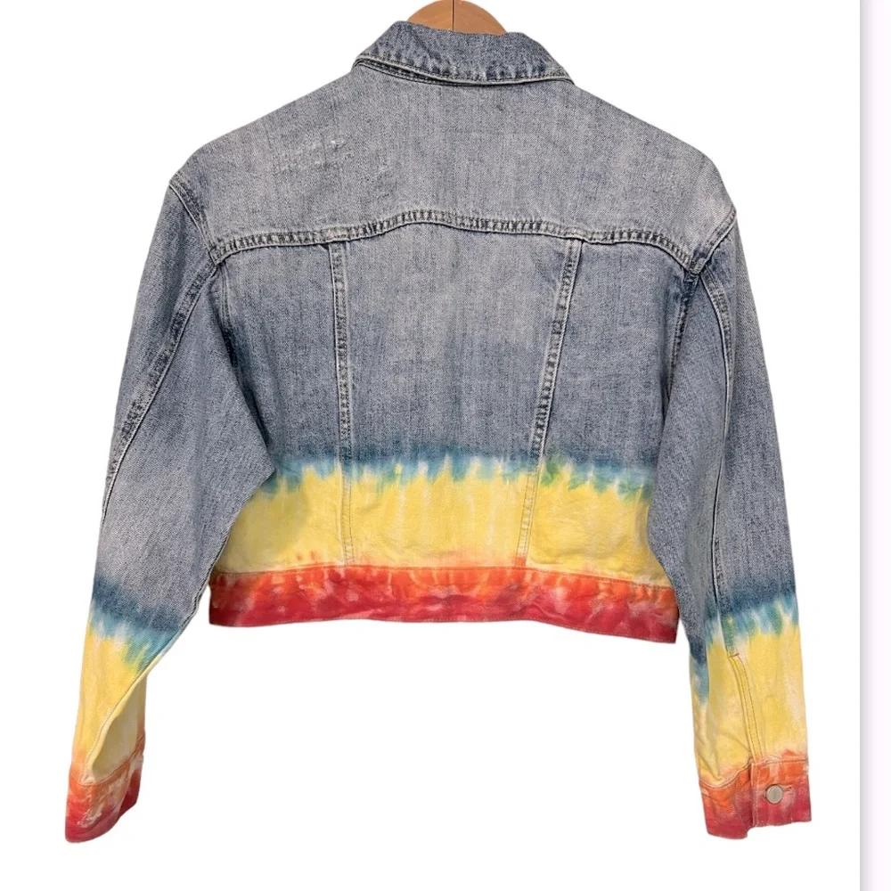 Blank NYC rainbow denim jacket. - Picture 5 of 8